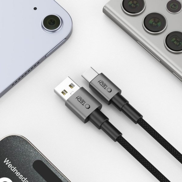 TECH-PROTECT ULTRABOOST DNA TYPE-C KABEL  15W/3A 25CM IRON GREY