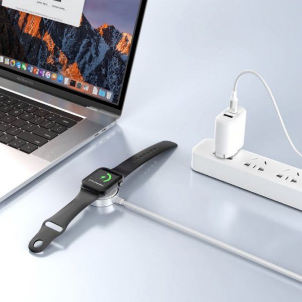 TECH-PROTECT MC02 ULTRABOOST ŁADOWARKA MAGNETYCZNA TYPE-C KABEL  100CM APPLE WATCH WHITE