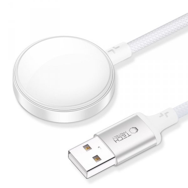 TECH-PROTECT MC02 ULTRABOOST ŁADOWARKA MAGNETYCZNA KABEL  100CM APPLE WATCH WHITE