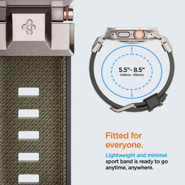 Spigen DuraPro Armor Pasek do Apple Watch Ultra 1/2 / 11 / 10 – Zielony Militarny
