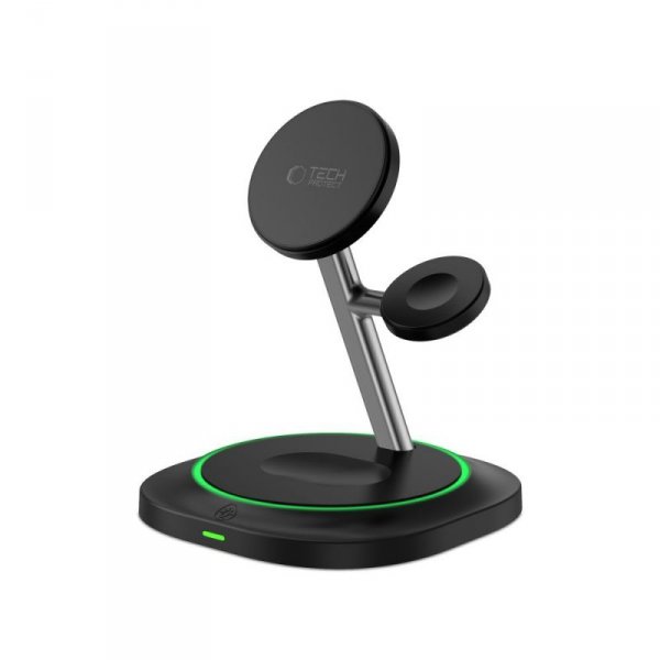 TECH-PROTECT QI15W-A46 3IN1 MAGNETIC MAGSAFE WIRELESS CHARGER BLACK