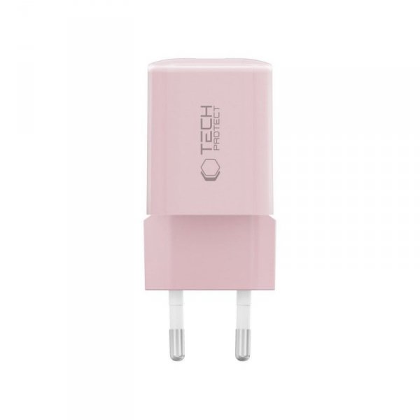 TECH-PROTECT NCM33W 2-PORT NETWORK CHARGER PD 33W / QC3.0 BABY PINK