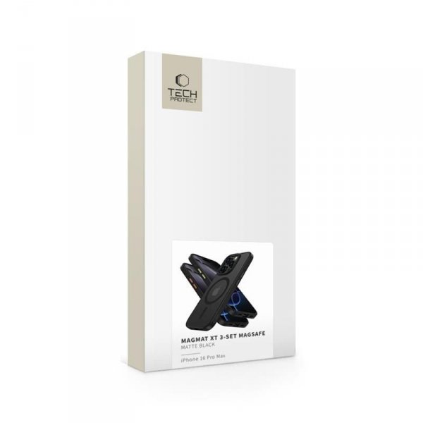 TECH-PROTECT MAGMAT XT 3-SET MAGSAFE IPHONE 16 PRO MAX MATTE BLACK