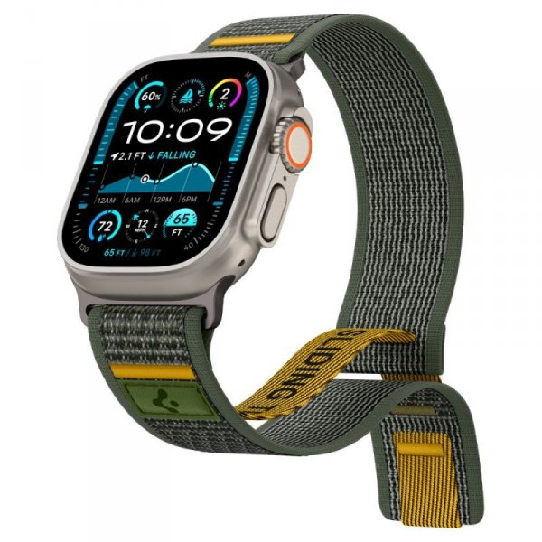 Pasek z Etui Spigen Athlex Air do Apple Watch 11/10/Ultra 1/2 – Aktywna Zieleń (Active Green)