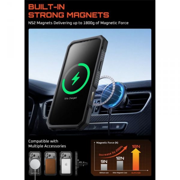 Etui Supcase UB Grip Pro Mag MagSafe iPhone 17 Pro Black