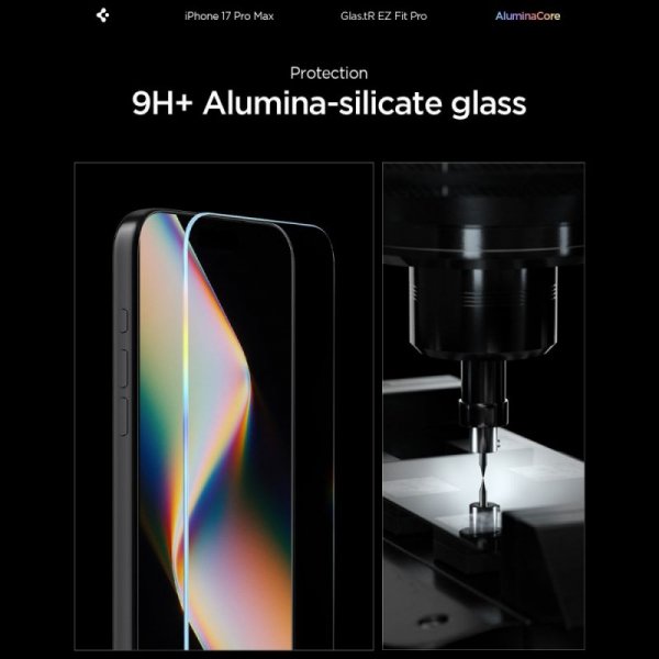 Szkło Hartowane Spigen Glas.TR „EZ Fit Pro” do iPhone 16 Pro Max / 17 Pro Max – Krystalicznie Przezroczyste (Clear)