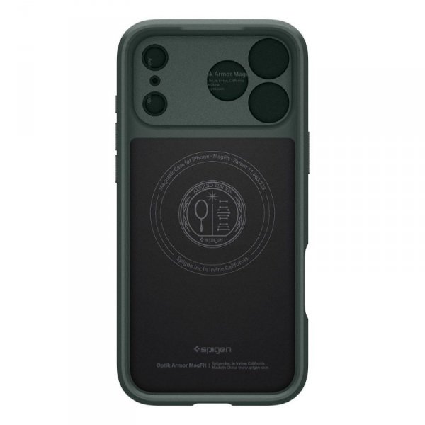 Etui Spigen Optik Armor Mag MagSafe do iPhone 17 Pro Abyss Green (Morska Zieleń)