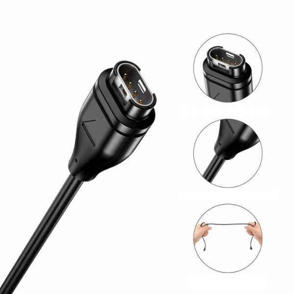 TECH-PROTECT MC04 ULTRABOOST CHARGING USB CABLE 100CM GARMIN WATCH BLACK
