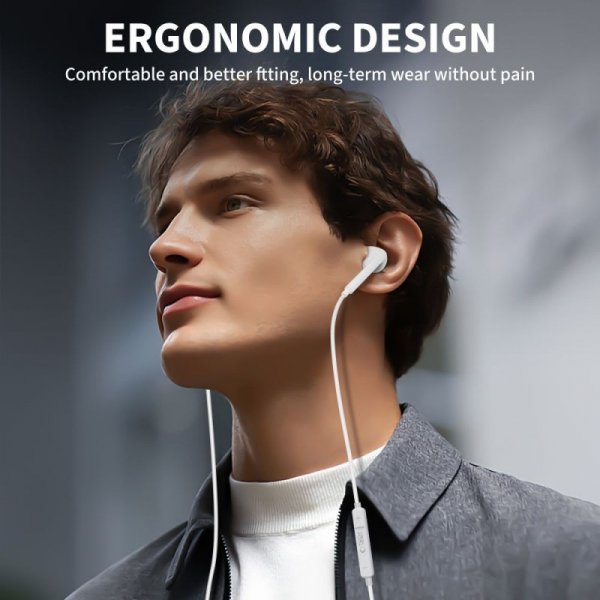 Słuchawki z Mikrofonem Tech-Protect UltraBoost USB-C Core G2 Białe (White)