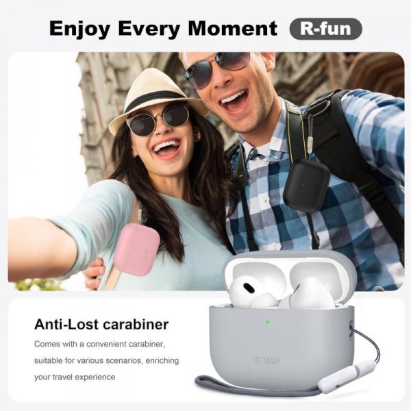 Etui Silikonowe Tech-Protect Silicone do Apple AirPods Pro 3 Lavender