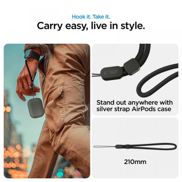 Etui Ochronne Tech-Protect NaturalFit do Apple AirPods Pro 3  Olive Green (Oliwkowy)