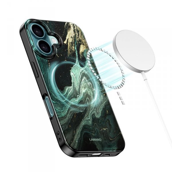 Etui Magnetyczne Tech-Protect Lamano MagSafe do iPhone 16 Verde Aura