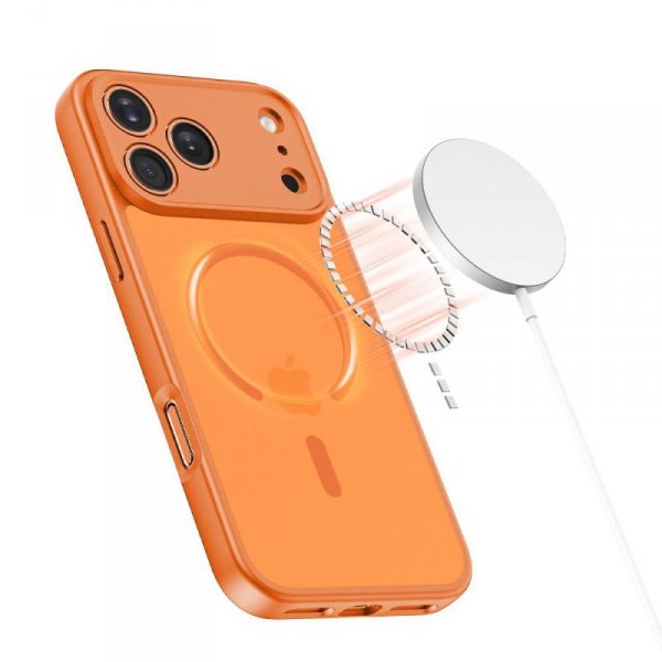 Etui Magnetyczne Tech-Protect BasicMag MagSafe do iPhone 17 Pro Matte Cosmic Orange (Matowy Pomarańcz)