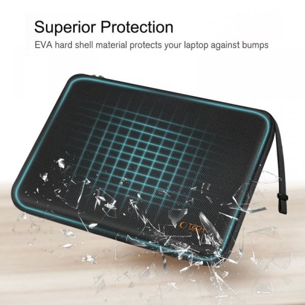 Sztywne Etui Tech-Protect HardPouch do Laptopa 15-16 Cali Black/Orange