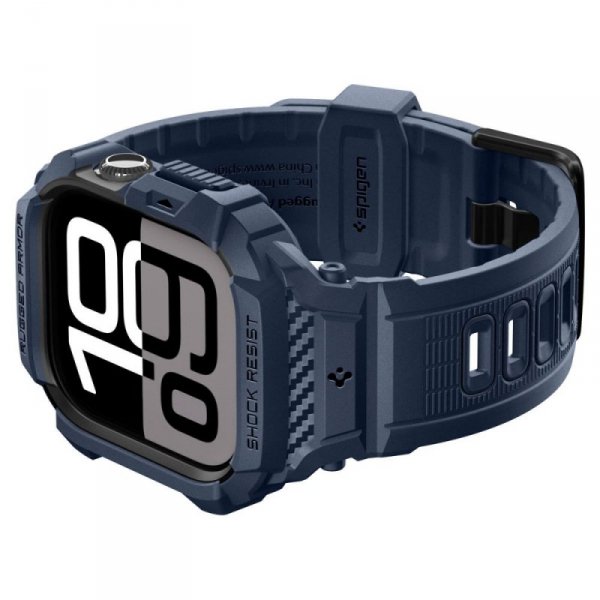 Etui z Paskiem Spigen Rugged Armor Pro V2 do Apple Watch 10/11 (42mm) – Granatowe