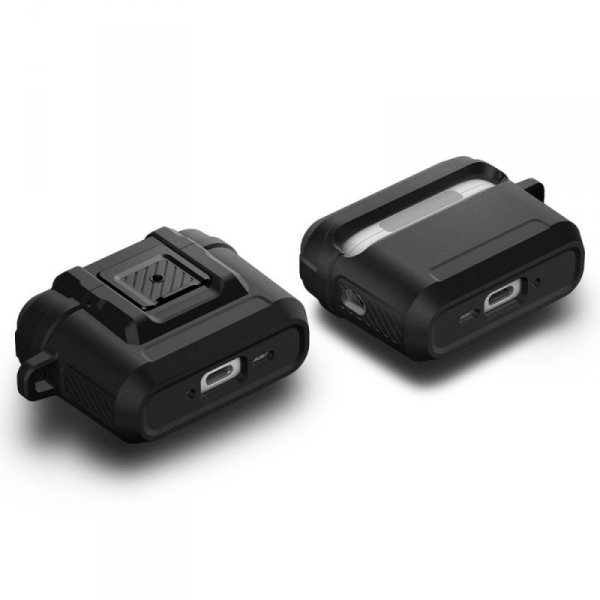 Etui Spigen Lock Fit do Apple AirPods Pro 3 – Matowy Czarny