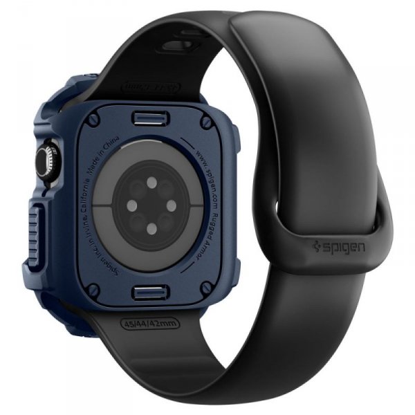 Etui ochronne Spigen Rugged Armor V2 do Apple Watch 10 / 11 (42mm) – Granatowe