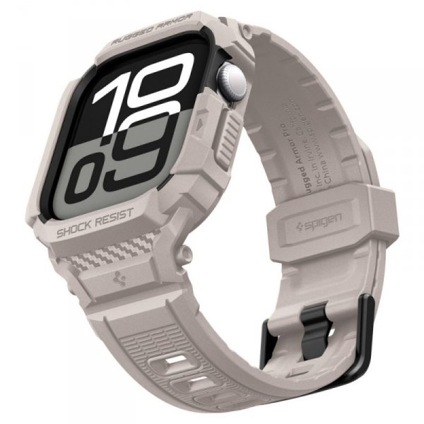 Etui z Paskiem Spigen Rugged Armor Pro V2 do Apple Watch 10/11 (42mm) – Beżowe