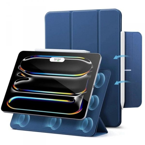 Etui Magnetyczne ESR Rebound iPad Pro 13 2024 2025 7 8 Gen Granatowe Case