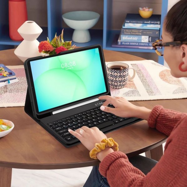 Etui z Klawiaturą i Miejscem na Rysik do Samsung Galaxy Tab A9 8.7 - Tech-Protect - Czarne