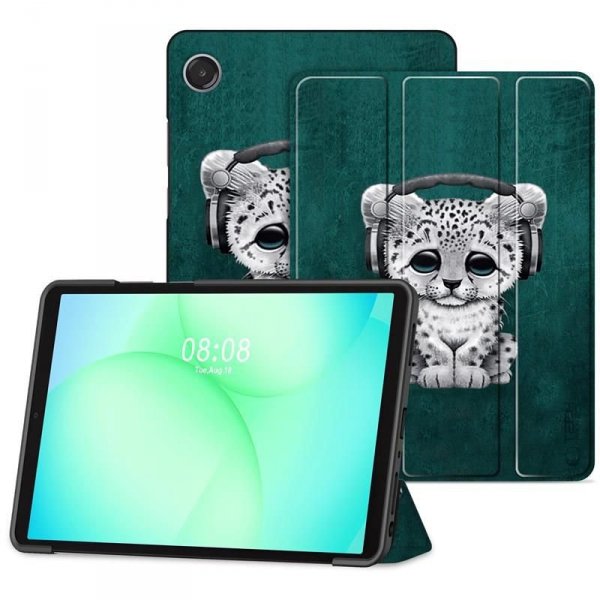 Etui z Nadrukiem do Samsung Galaxy Tab A9 8.7 - Tech-Protect SmartCase - Sad Cat