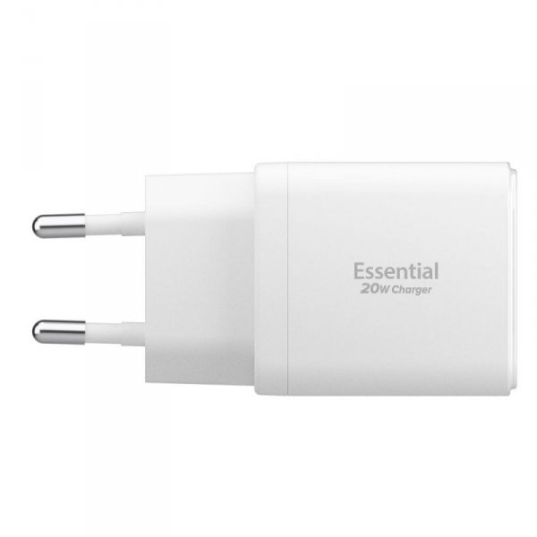 Ładowarka Sieciowa Spigen 20W 2-Porty USB-C + USB-A – Biała