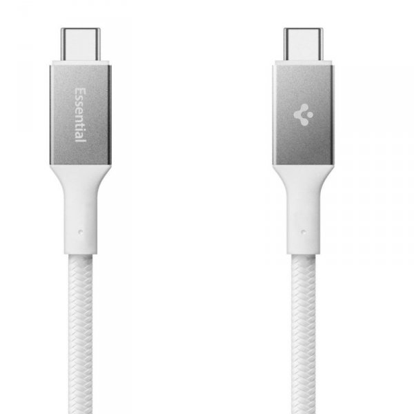 Kabel USB-C do USB-C Spigen 100W 1m Szybkie Ładowanie – Biały