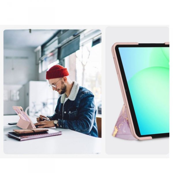 Etui we wzory do Samsung Galaxy Tab A9+ / A11+ - Tech-Protect SmartCase - Marmur (Marble)