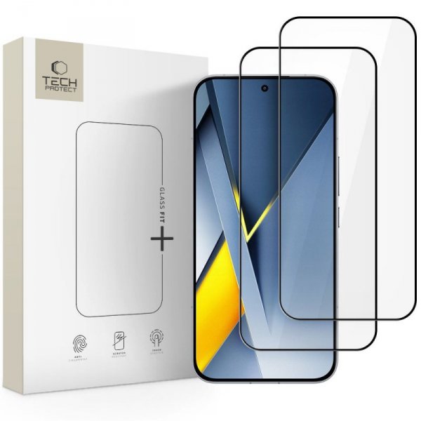 Szkło Hartowane Tech-Protect Glass Fit+ 2-Pack do Xiaomi POCO F8 Ultra Black