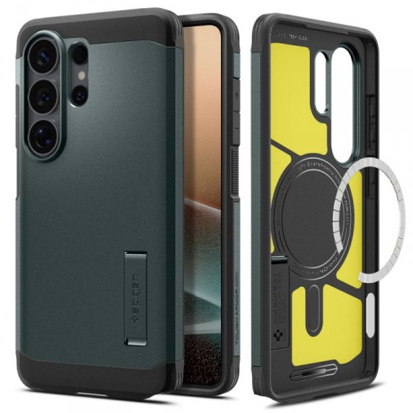 Etui Spigen Tough Armor Mag MagSafe do Samsung Galaxy S26 Ultra Abyss Green (Morska Zieleń)