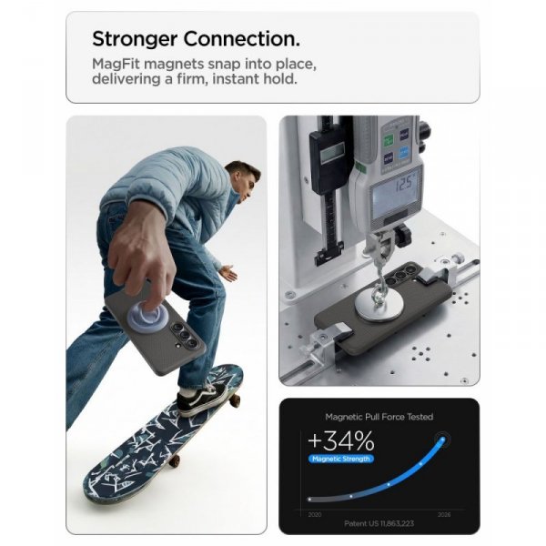 Etui Spigen Liquid Air Mag MagSafe do Samsung Galaxy S26+ Plus Marble Grey (Marmurowy Szary)