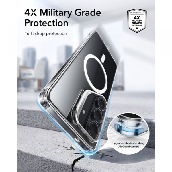 Etui MagSafe ESR Classic Hybrid do Samsung Galaxy S26+ Plus Case z Podstawką Clear