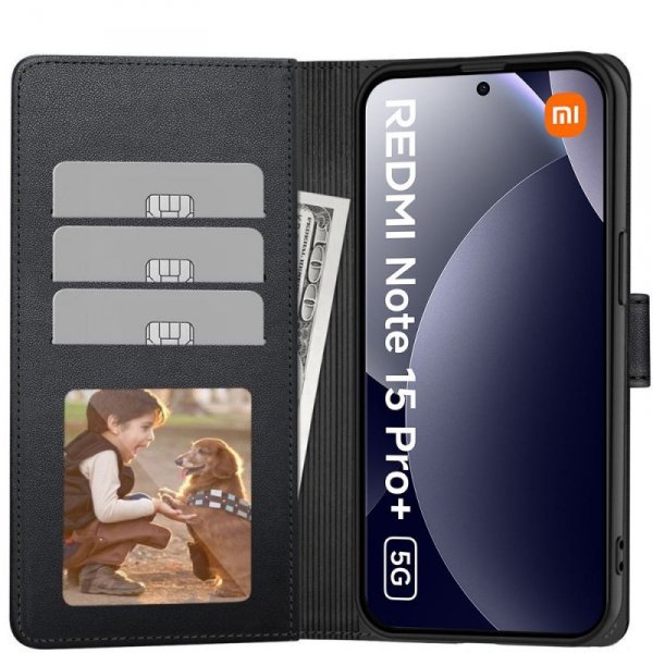 Profesjonalna: Etui z Klapką Tech-Protect Wallet do Poco M8 Pro / Redmi Note 15 Pro+ 5G Matte Black