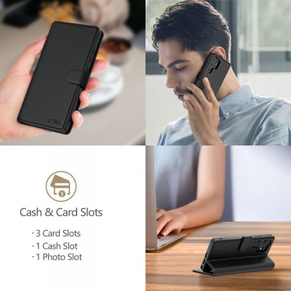 Profesjonalna: Etui z Klapką Tech-Protect Wallet do Poco M8 Pro / Redmi Note 15 Pro+ 5G Matte Black