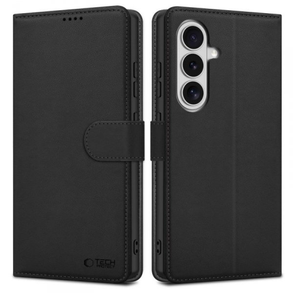 Etui z klapką do Samsung Galaxy S26 – Tech-Protect Wallet – Czarny Portfel