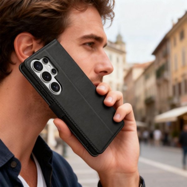Etui z klapką do Samsung Galaxy S26 Ultra – Tech-Protect Wallet – Black / Czarne