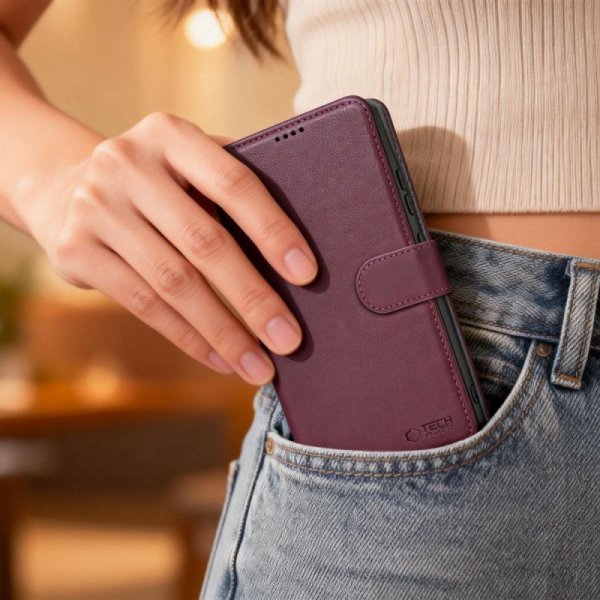 Etui z klapką do Samsung Galaxy S26 Portfel Mulberry Ciemnofioletowe