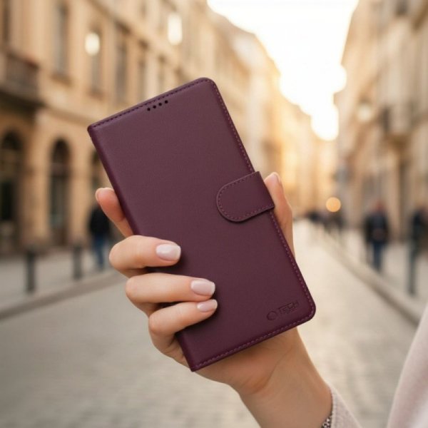 Etui z klapką Samsung Galaxy A57 5G Portfel Fioletowe Tech-Protect