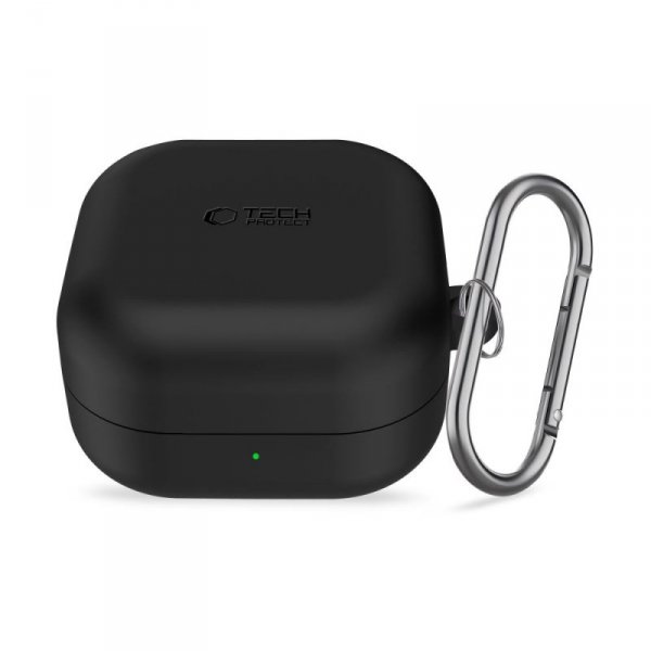 Etui do Galaxy Buds 4 / 4 Pro Silikonowe z Karabińczykiem Czarne Case