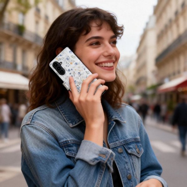 Etui z klapką Samsung Galaxy A57 5G Portfel TECH-PROTECT Kwiaty Spring