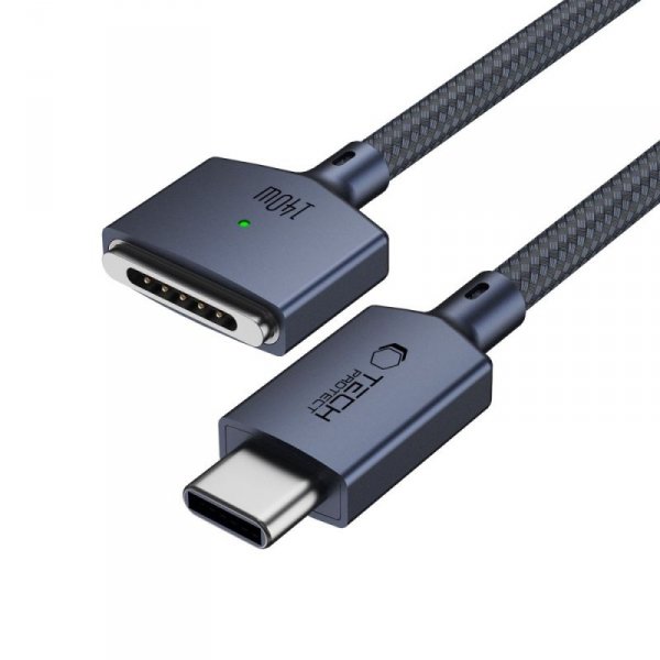 Tech-Protect MMC01 UltraBoost Kabel USB-C do MagSafe 3 140W 2m do MacBook Midnight Blue