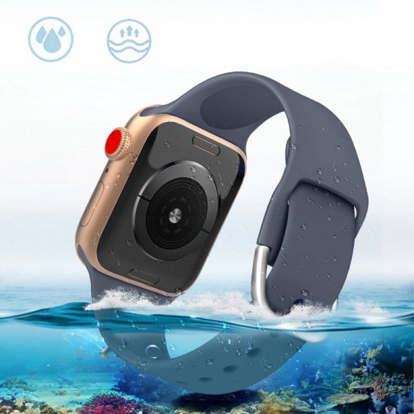 Silikonowa opaska Silicone Strap APS do Apple Watch 42 / 44 / 45 pasek bransoleta do zegarka - fioletowa