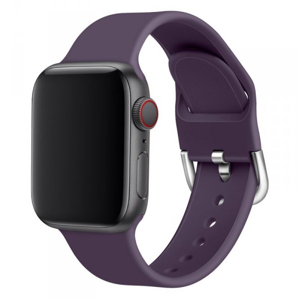 Silikonowa opaska Silicone Strap APS do Apple Watch 42 / 44 / 45 mm pasek bransoleta do zegarka - czerwona
