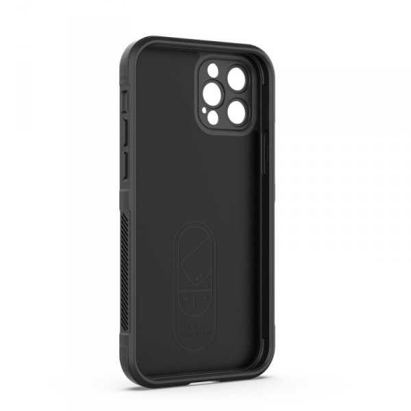 Magic Shield Case etui do iPhone 12 Pro elastyczny pancerny pokrowiec burgundowy