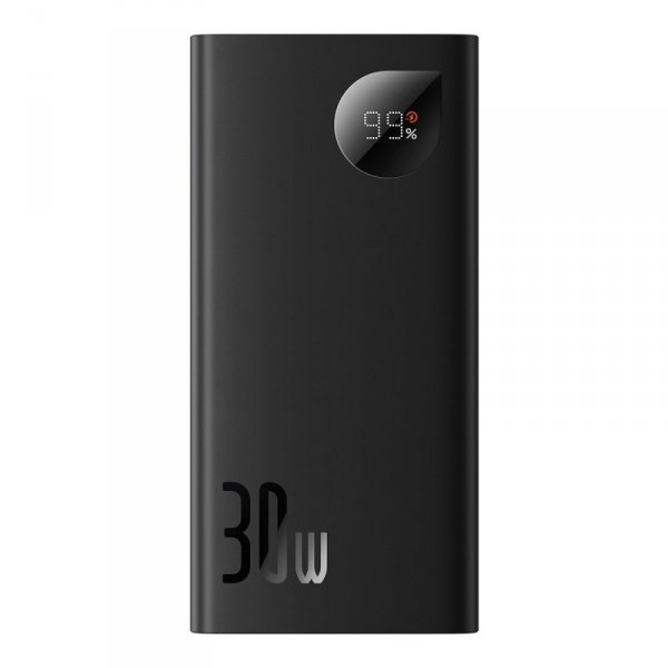 Baseus Adaman2 powerbank z wyświetlaczem cyfrowym 10000mAh 30W 2 x USB / 1x USB Typ C Overseas Edition PD QC SCP czarny (PPAD040