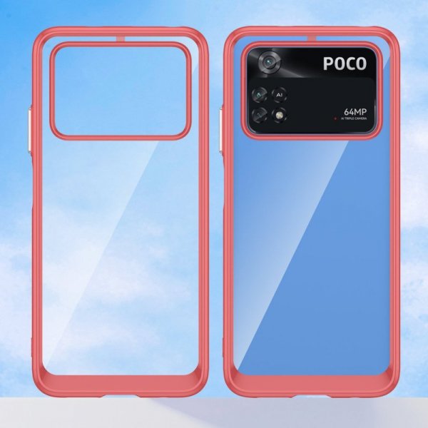 Etui silikonowe Outer Space Case do Xiaomi Poco M4 Pro 5G - czerwone