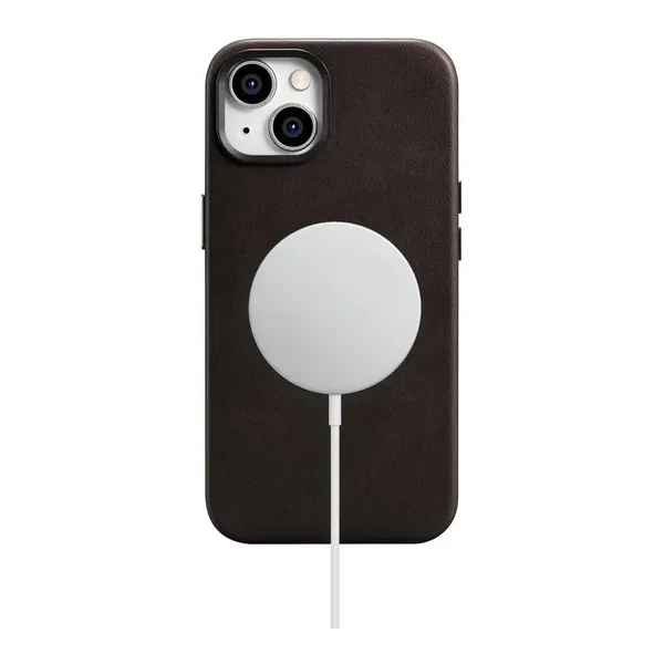 iCarer Oil Wax Premium Leather Case skórzane etui iPhone 14 Plus magnetyczne z MagSafe brązowy (WMI14220703-BN)