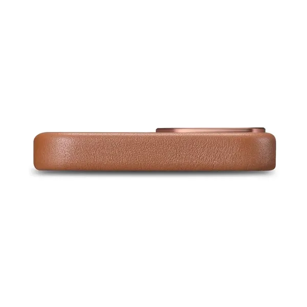 iCarer Case Leather pokrowiec etui z naturalnej skóry do iPhone 14 brązowy (WMI14220705-BN) (kompatybilne z MagSafe)