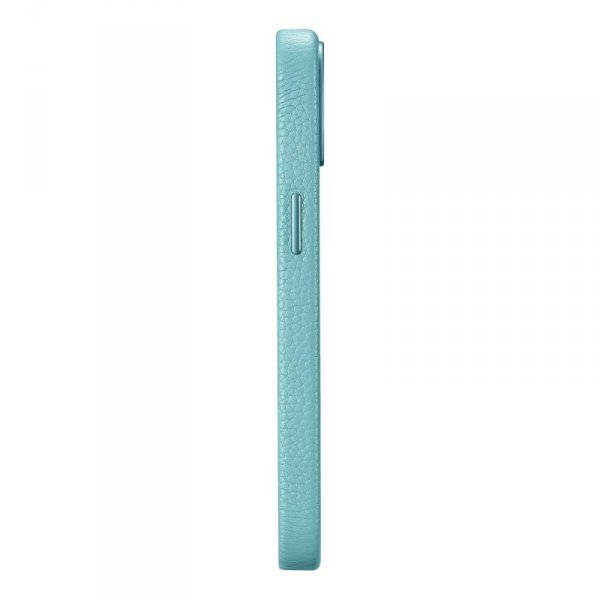 iCarer Litchi Premium Leather Case skórzane etui iPhone 14 Plus magnetyczne z MagSafe zielony (WMI14220711-GN)