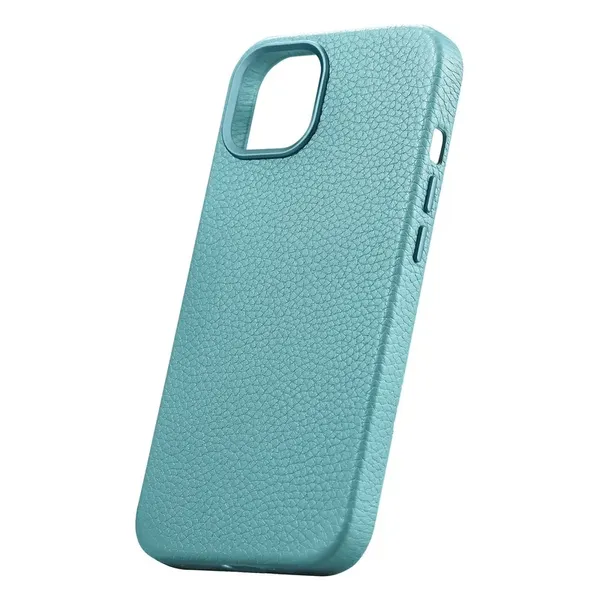 iCarer Litchi Premium Leather Case skórzane etui iPhone 14 Plus magnetyczne z MagSafe zielony (WMI14220711-GN)